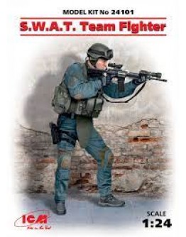 ICM 1/24 SCALE PLASTIC MILITARY FIGURES - 24101 - S.W.A.T. TEAM FIGHTER ICM24101