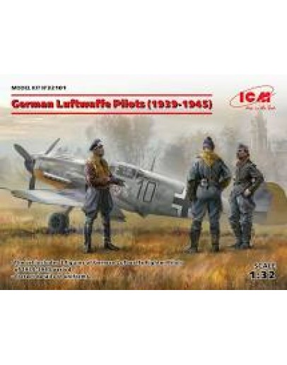 ICM 1/32 SCALE PLASTIC MILITARY FIGURES - 32101 - GERMAN LUFTWAFFE PILOTS WW2 ICM32101