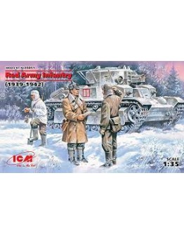 ICM 1/35 SCALE PLASTIC MILITARY FIGURES - 35051 - RED ARMY INFANTRY ICM35051