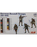 ICM 1/35 SCALE PLASTIC MILITARY FIGURES - 35291 - WWI GERMAN ASSAULT TROOPS [1917 - 1918] ICM35291
