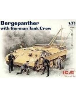 ICM 1/35 SCALE PLASTIC MILITARY MODEL KIT - 35342 - BERGEPANTHER WITH GERMAN TANK CREW ICM35342