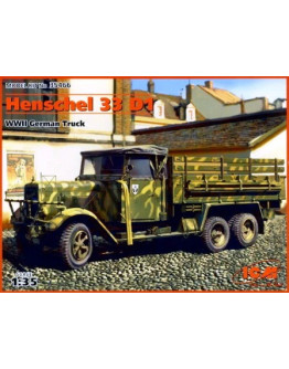 ICM 1/35 SCALE PLASTIC MILITARY MODEL KIT - 35466 - HENSCHEL 33 D1 WW2 GERMAN TRUCK ICM35466