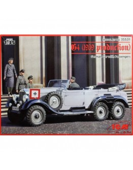 ICM 1/35 SCALE PLASTIC MILITARY MODEL KIT - 35531 - B4 [1939 PRODUCTION] GERMAN CAR WITH PASSENGERS - ICM35531
