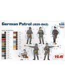 ICM 1/35 SCALE PLASTIC MILITARY FIGURES - 35561 - WW II GERMAN PATROL [1939 - 1942] - ICM35561