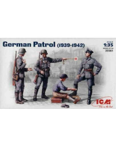 ICM 1/35 SCALE PLASTIC MILITARY FIGURES - 35561 - WW II GERMAN PATROL [1939 - 1942] - ICM35561