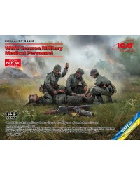 ICM 1/35 SCALE PLASTIC MILITARY FIGURES - 35620 - WWII GERMAN MILITARY MEDICAL PERSONNEL - ICM35620