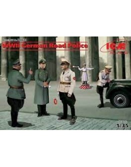 ICM 1/35 SCALE PLASTIC MILITARY FIGURES - 35633 - WW2 GERMAN ROAD POLICE ICM35633