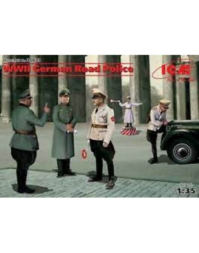 ICM 1/35 SCALE PLASTIC MILITARY FIGURES - 35633 - WW2 GERMAN ROAD POLICE ICM35633