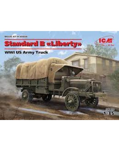 ICM 1/35 SCALE PLASTIC MILITARY MODEL KIT - 35650 - STANDARD B 'LIBERTY' WW1 US ARMY TRUCK ICM35650