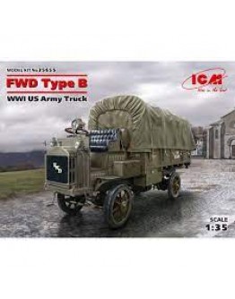 ICM 1/35 SCALE PLASTIC MILITARY MODEL KIT - 35655 - FWD TYPE B WW1 US ARMY TRUCK  ICM35655