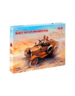 ICM 1/35 SCALE PLASTIC MILITARY MODEL KIT - 35668 - 1917 MODEL T FORD LCP WITH ANZAC CREW AUSTRALIAN  ICM35668