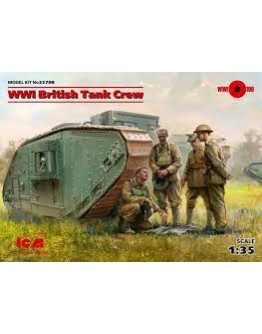 ICM 1/35 SCALE PLASTIC MILITARY FIGURES - 35708 - WW1 BRITISH TANK CREW ICM35708