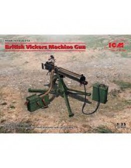 ICM 1/35 SCALE PLASTIC MILITARY FIGURES - 35712 - BRITISH VICKERS MACHINE GUN ICM35712