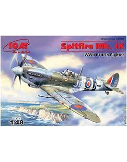 ICM 1/48 SCALE PLASTIC MODEL AIRCRAFT KIT - 48061 - SUPERMARINE SPITFIRE MK IX WW II BRITISH FIGHTER ICM48061