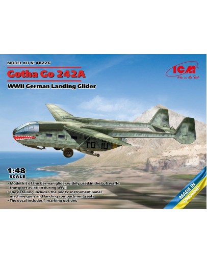ICM 1/48 SCALE PLASTIC MODEL AIRCRAFT KIT - 48226 - WWII GERMAN GOTHA GO 242A ICM48226