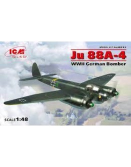 ICM 1/48 SCALE PLASTIC MODEL AIRCRAFT KIT - 48233 - GERMAN JU88A-4 BOMBER ICM48233