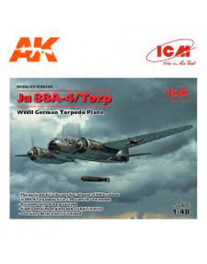 ICM 1/48 SCALE PLASTIC MODEL AIRCRAFT KIT - 48236 - GERMAN JU88A-4/TORP ICM48236