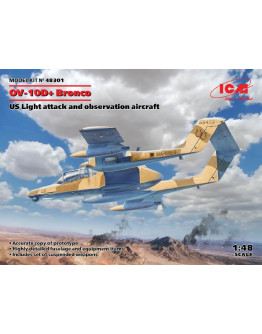 ICM 1/48 SCALE PLASTIC MODEL AIRCRAFT KIT - 48301 - OV-10D + Bronco 