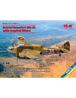 ICM 1/48 SCALE PLASTIC AIRCRAFT - 48311 - BRISTOL BEAUFORT MK.1A WITH TROPICAL FILTERS 