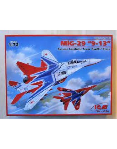 ICM 1/72 SCALE PLASTIC MODEL AIRCRAFT KIT - 72142 - MIG-29 '9-13' RUSSIAN AEROBATIC TEAM 'SWIFTS' ICM72142