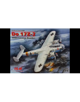 ICM 1/72 SCALE PLASTIC MODEL AIRCRAFT KIT - 72304 - DO 17Z-2 GERMAN BOMBER ICM72304