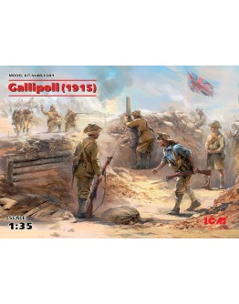 ICM 1/35 SCALE PLASTIC MILITARY FIGURES DIORAMA SET - DS3501 - GALLIPOLI [1915] ICMDS3501