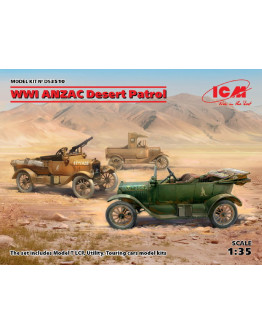 ICM 1/35 SCALE PLASTIC MILITARY MODEL KIT - DS3510 - WWI ANZAC Desert partol