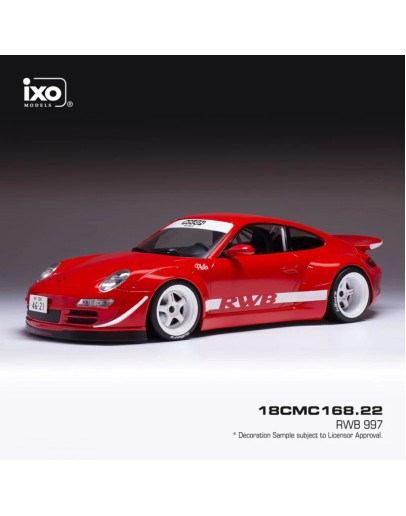 iXO MODELS 1/18 DIE-CAST MODEL  18CMC168.22  - RWB PORSCHE 997 - RED - IXO18CM168