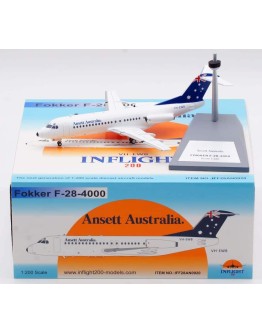 INFLIGHT200 1/200 SCALE DIE-CAST MODEL - IFF28AN0920 - ANSETT AUSTRALIA FOKKER F-28-4000