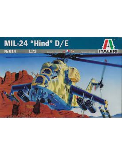 ITALERI 1/72  SCALE MODEL AIRCRAFT KIT - 0014S MIL-24 HIND D/E IT0014S