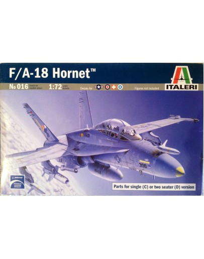 ITALERI 1/72  SCALE MODEL AIRCRAFT KIT - 0016S BOEING F/A-18 HORNET - IT0016S