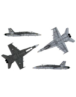 ITALERI 1/72  SCALE MODEL AIRCRAFT KIT - 0016S BOEING F/A-18 HORNET - IT0016S