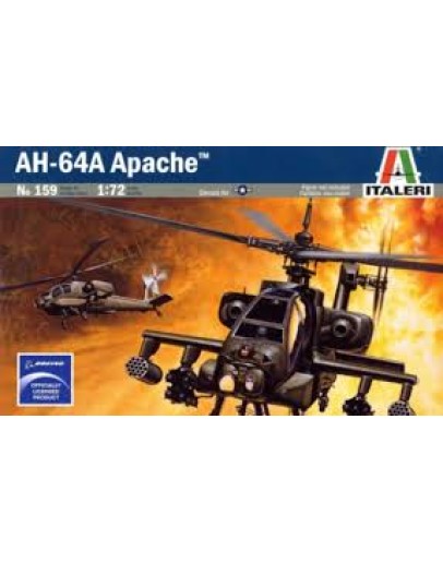 ITALERI 1/72 SCALE MODEL MILITARY KIT - 0159S APACHE AH-64A IT0159S