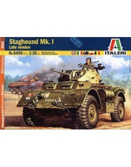 ITALERI 1/35 SCALE MODEL MILITARY KIT - 06459 - WW2  BRITISH STAGHOUND MK 1 LATE VERSION ARMOURED CAR IT06459