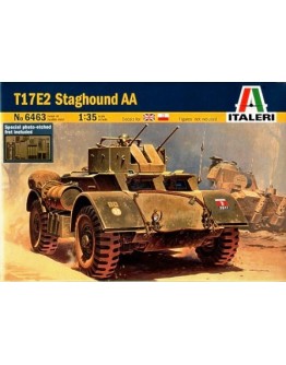 ITALERI 1/35 SCALE MODEL MILITARY KIT - 06463 - WW2  BRITISH T17E2 STAGHOUND AA ARMOURED CAR IT06463