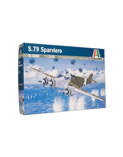 ITALERI 1/72  SCALE MODEL AIRCRAFT KIT - 1290S - SM-79 Sparviero