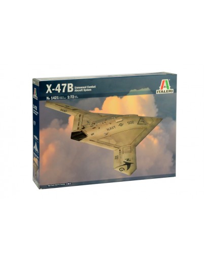ITALERI 1/72  SCALE MODEL AIRCRAFT KIT - 1421S - X-47B Unmanned Combat Aircraft System