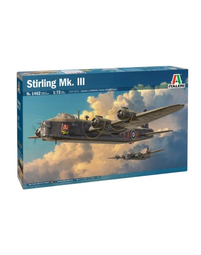 ITALERI 1/72  SCALE MODEL AIRCRAFT KIT - 1462S - Stirling Mk.III