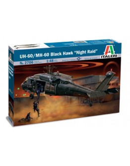 ITALERI 1/48 SCALE MODEL AIRCRAFT KIT - 2706S - UH-60 / MH-60 Black Hawk "Night Raid" 