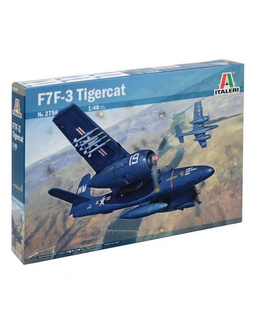 Italeri 1/48 Scale Model Aircraft Kit - 2756S - Grumman F7f-3 Tigercat -  It2756s