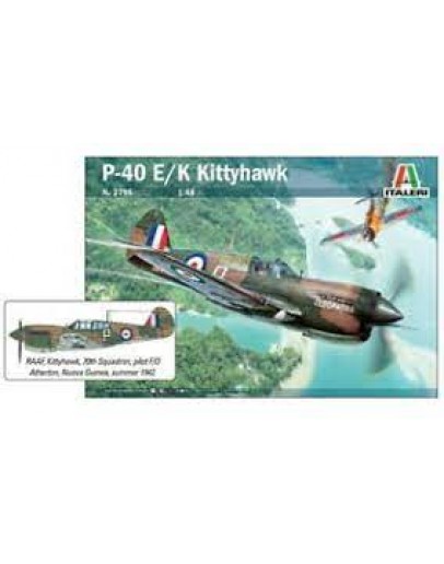 ITALERI 1/48 SCALE MODEL AIRCRAFT KIT - 2795S - P40 E/K KITTYHAWK (RAAF MARKINGS INCLUDED) IT2795S