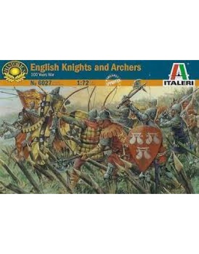 ITALERI 1/72 SCALE MODEL MILITARY KIT - 6027S - ENGLISH KNIGHTS & ARCHERS IT6027S