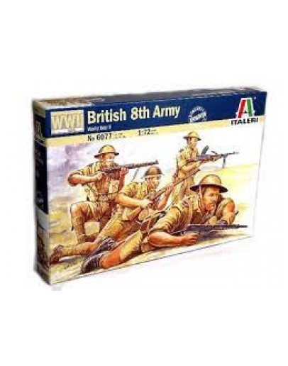 ITALERI 1/72 SCALE MODEL MILITARY KIT - 6077S - BRITISH 8TH ARMY IT6077S