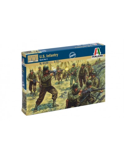 ITALERI 1/72 SCALE MODEL MILITARY KIT - 6120S - U.S. Infantry