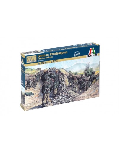 ITALERI 1/72 SCALE MODEL MILITARY KIT - 6134S - German Paratroopers