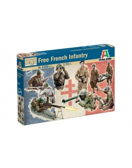 ITALERI 1/72 SCALE MODEL MILITARY KIT - 6189S - Free French Infantry