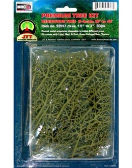 JTT SCENERY PRODUCTS - PREMIUM TREE KIT - TK-005 - DECIDUOUS 1 1/2" TO 3" (30) - JTTTK005