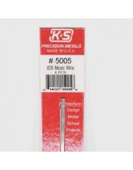 K & S PRECISION METALS - 5005  0.025 MUSIC WIRE 4 PCS KS5005