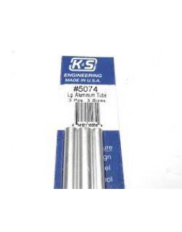 K & S PRECISION METALS - 5074 - LARGE ALUM TUBE (3 SIZES)  3  PCS KS5074