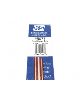 K & S PRECISION METALS - 5077 -SMALL COPPER  TUBE 3 PCS KS5077